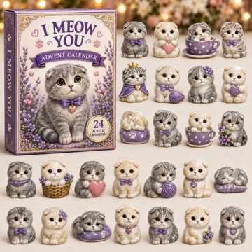 Cat Companions Advent Calendar 2026 - 24-Day Countdown, Acrylic Charms Every Day Bring New Suprises