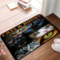 Cat Doormat - Beautiful Cats Eyes And Books Pattern Print Black Doormat - Gifts For Cat Lovers