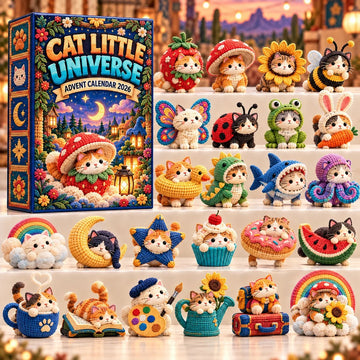 Cat Little Universe Advent Calendar 2026 - 24-Day Countdown, Acrylic Charms
