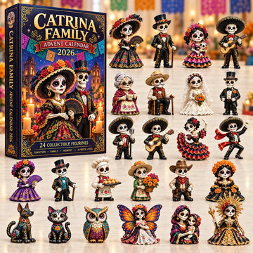 Catrina Family advent calendar 2026 - 24-Day Countdown, Acrylic Charms