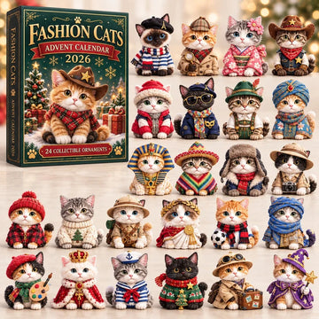 Cats Around The World Advent Calendar 2026 - 24-Day Countdown, Acrylic Charms