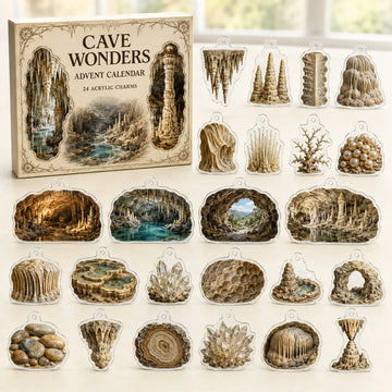 Cave Formations Advent Calendar 2026 - 24-Day Countdown, Acrylic Charms