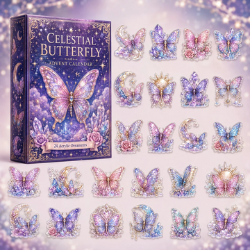 Celestial Butterfly Advent Calendar 2026 - 24-Day Countdown, Acrylic Charms Every Day Bring New Suprises