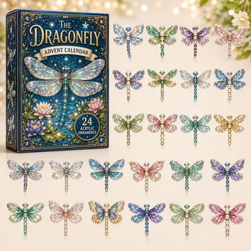 Celestial Dragonfly Advent Calendar 2026 - 24-Day Countdown, Acrylic Charms Every Day Bring New Suprises
