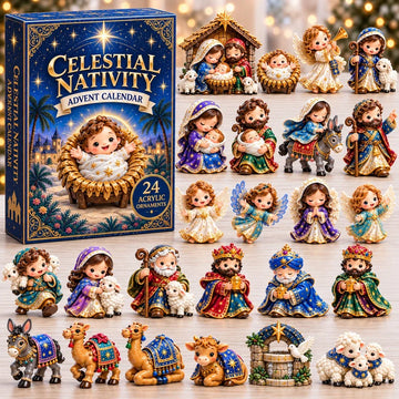Celestial Nativity Advent Calendar 2026 - 24-Day Countdown, Acrylic Charms