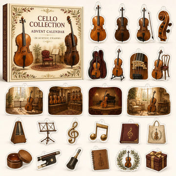 Cello Advent Calendar 2026 - 24-Day Countdown, Acrylic Charms