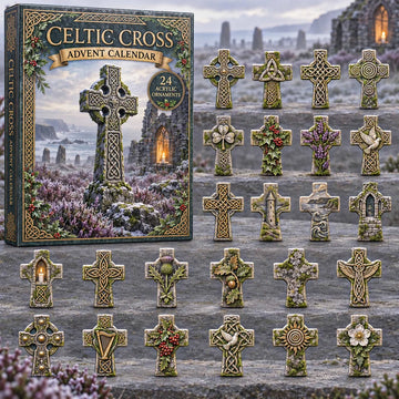 Celtic Cross Advent Calendar 2026 - 24-Day Countdown, Acrylic Charms