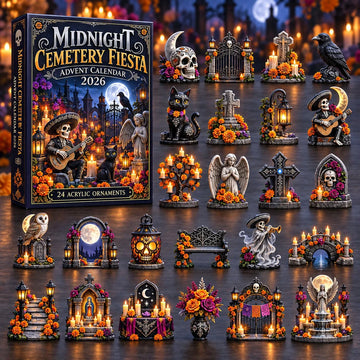 Cemetery Fiesta advent calendar 2026 - 24-Day Countdown, Acrylic Charms
