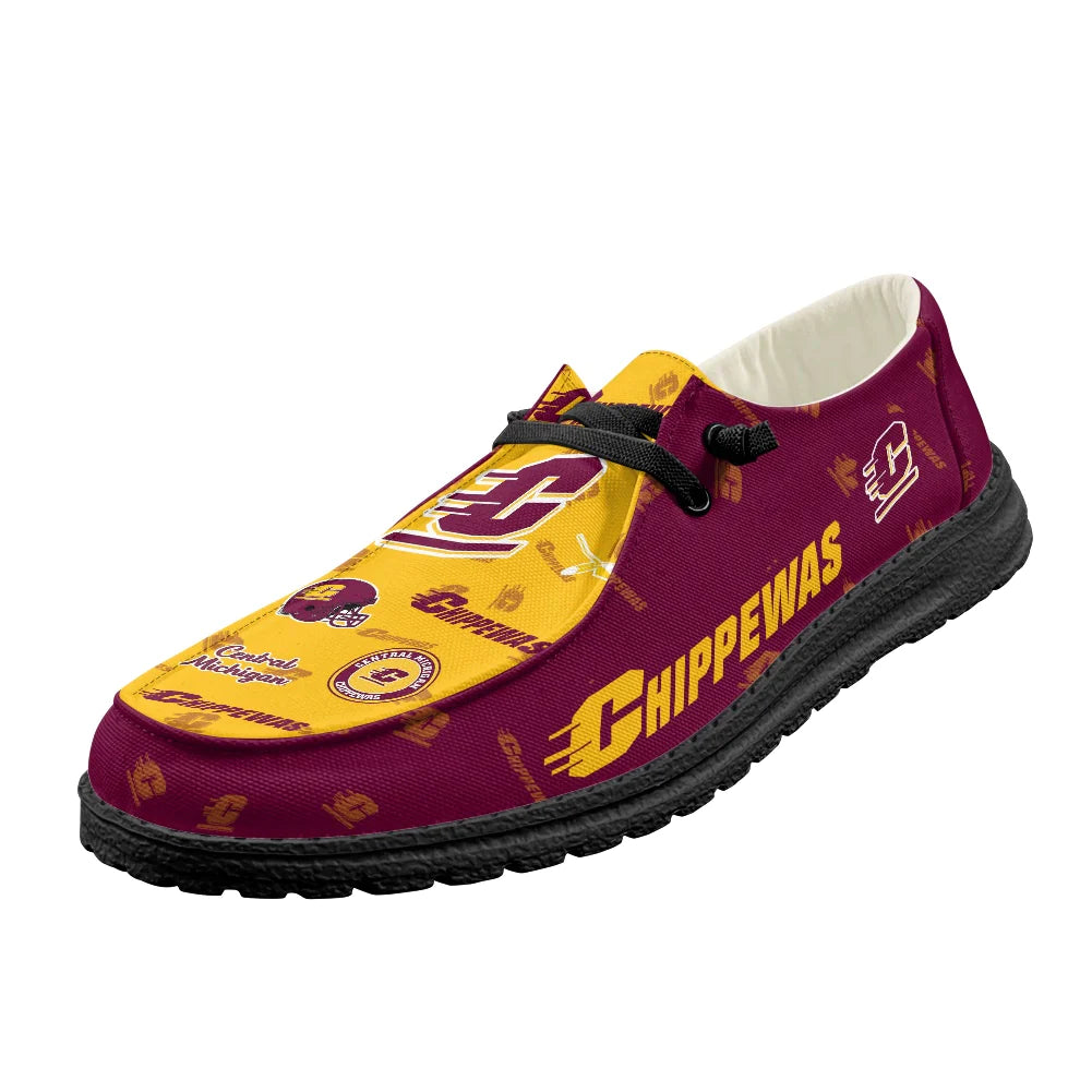Central Michigan Chippewas Loafers - Inspired By Hey Dude Shoes Style