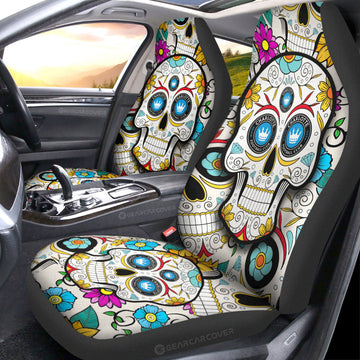 Charlotte FC Car Seat Covers Custom Sugar Skull Car Accessories