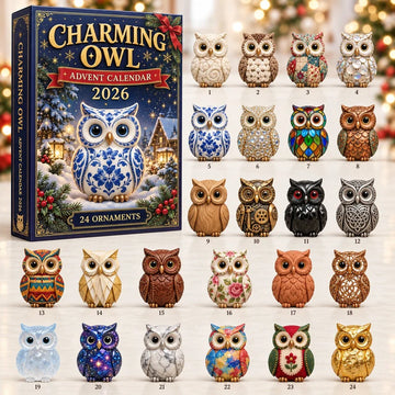 Charming Owl Advent Calendar 2026 - 24-Day Countdown, Acrylic Charms