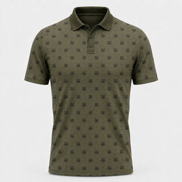 Raccoon Head Pattern Polo Shirt VCP1017
