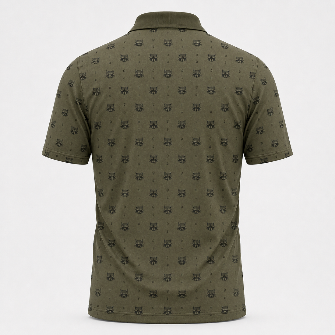 Raccoon Head Pattern Polo Shirt VCP1017