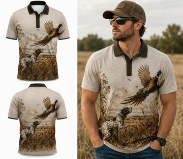 Pheasant Fishing Polo Shirt VCP1001