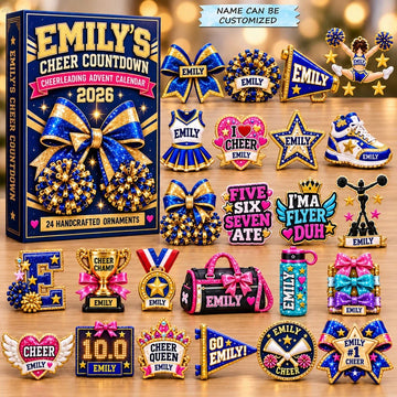Cheer Countdown Advent Calendar 2026 - 24-Day Countdown, Acrylic Charms