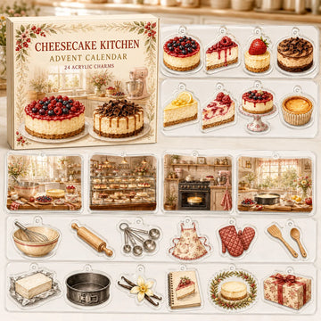 Cheesecake Baking Advent Calendar 2026 - 24-Day Countdown, Acrylic Charms