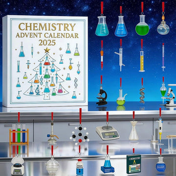 Chemistry Advent Calendar 2026 Science Ornament Set 24Pc Stem Christmas Gift For Scientist Chemist Teacher Gift Lab Equipment Decor
