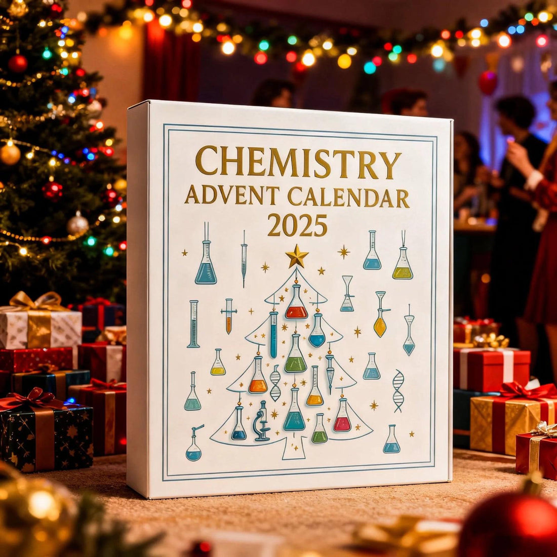 Chemistry Advent Calendar 2026 Science Ornament Set 24Pc Stem Christmas Gift For Scientist Chemist Teacher Gift Lab Equipment Decor