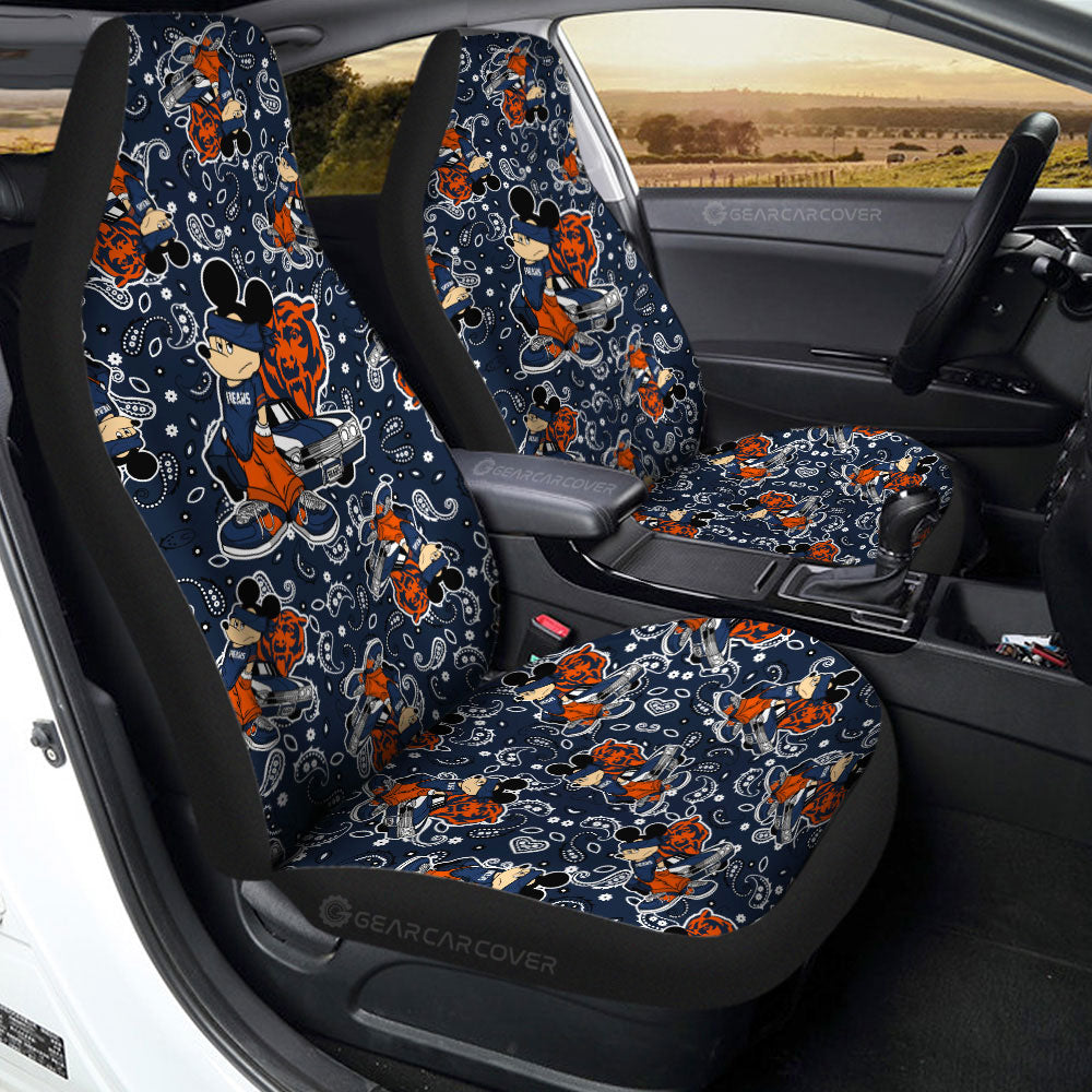 Chicago Bears Car Seat Covers Cartoon Theme Collection