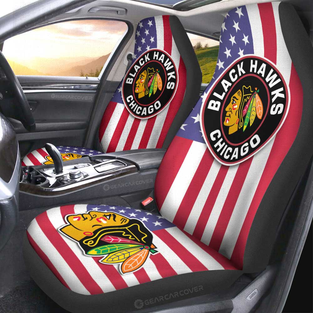 Chicago Blackhawks Car Seat Covers Custom Car Decor Accessories