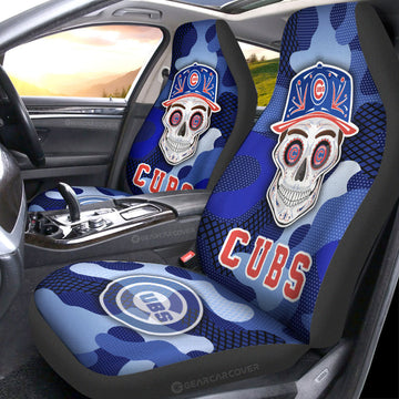 Chicago Cubs Car Seat Covers Skull Theme Collection