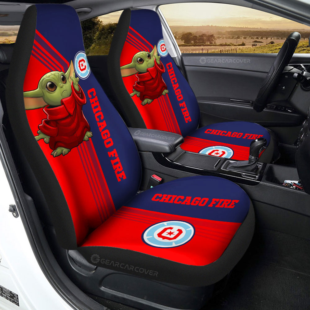Chicago Fire FC Car Seat Covers Baby Yoda Car Accessories
