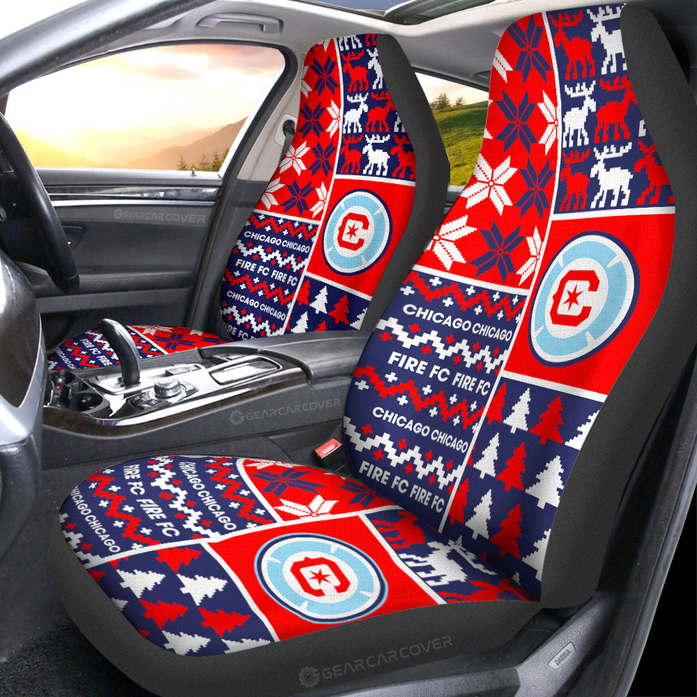 Chicago Fire FC Car Seat Covers Custom Ugly Style Car Accessories