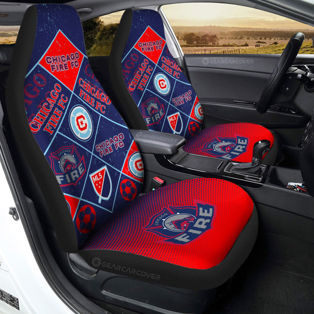 Chicago Fire FC Car Seat Covers Sporty Team Collection