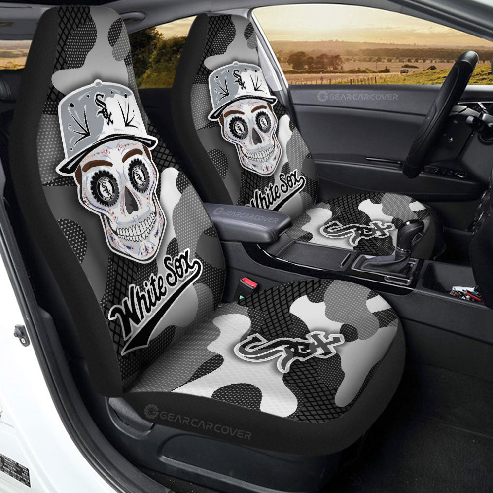 Chicago White Sox Car Seat Covers Skull Theme Collection
