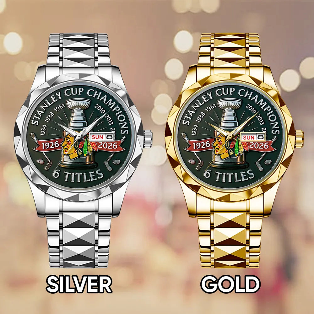 Chicago Blackhawks 100th Anniversary 2026 Alloy Luxury Quartz Watch – GNE4341