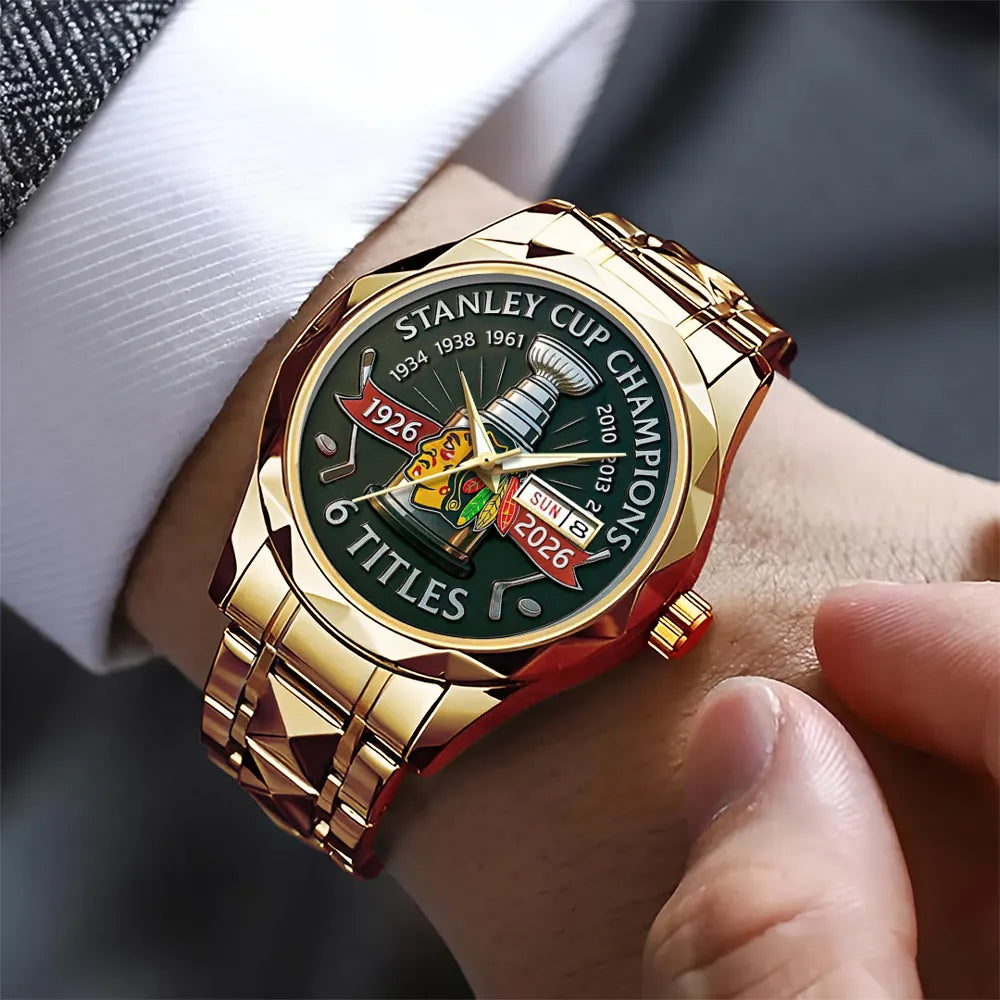 Chicago Blackhawks 100th Anniversary 2026 Alloy Luxury Quartz Watch – GNE4341