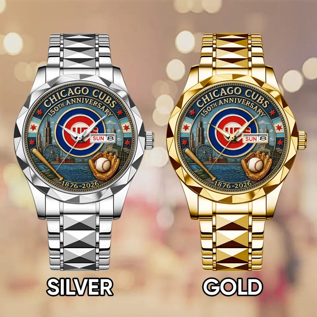 Chicago Cubs 150th Anniversary 2025 Alloy Luxury Quartz Watch – TANTN15877