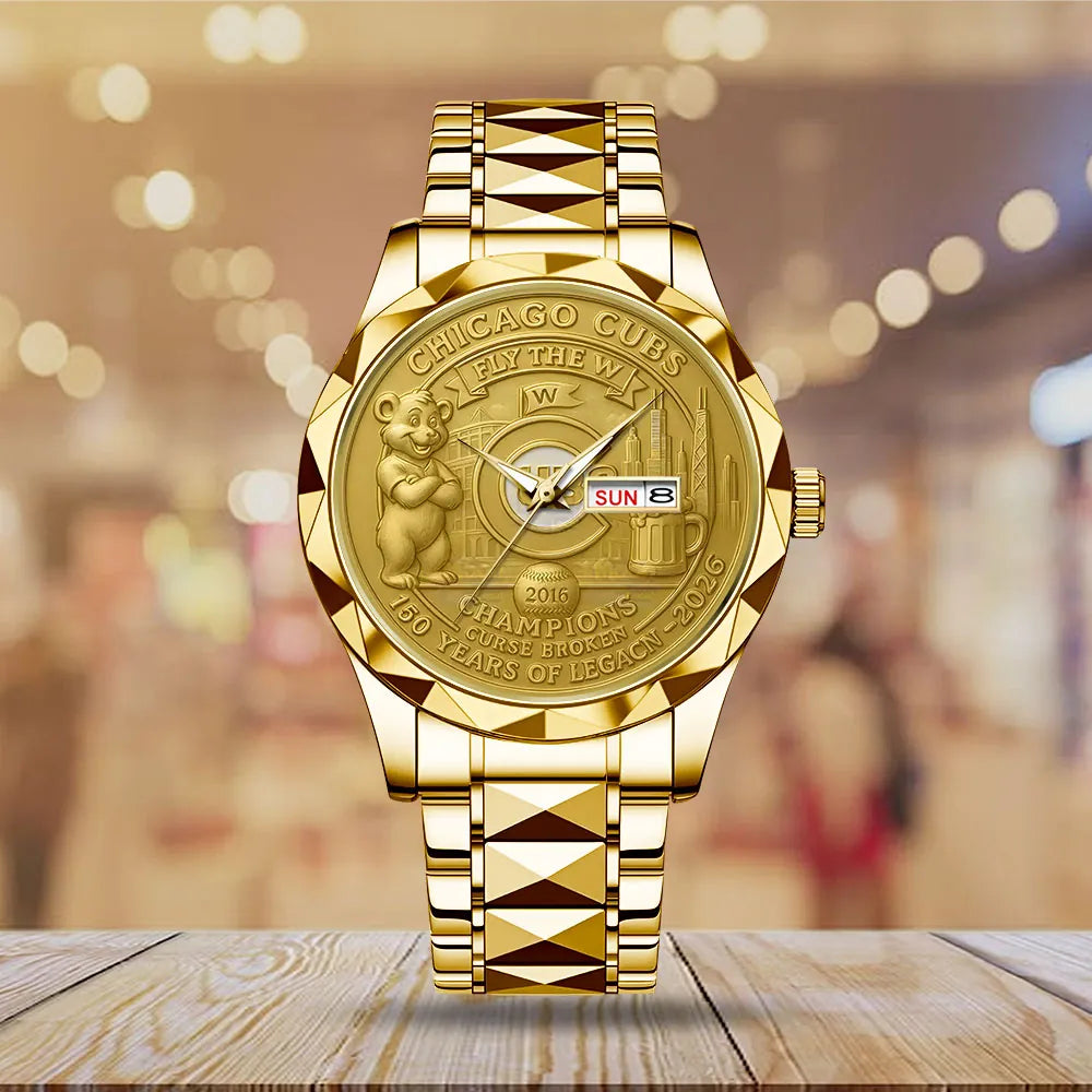 Chicago Cubs 150th Anniversary 2025 Alloy Luxury Quartz Watch – TANTN16490