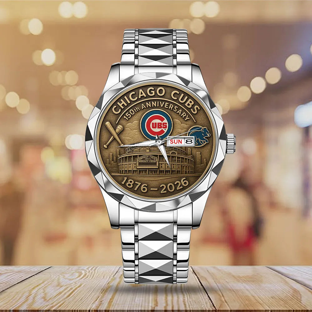 Chicago Cubs 150th Anniversary 2025 Alloy Luxury Quartz Watch – TANTN16491