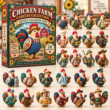 Chicken Farm advent calendar 2026 - 24-Day Countdown, Acrylic Charms
