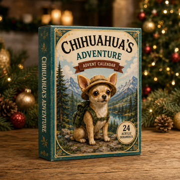 Chihuahua Outdoor Adventure Advent Calendar 2026 24 Day Festive Countdown Acrylic Charms Blind Box Gift For Dog Lovers