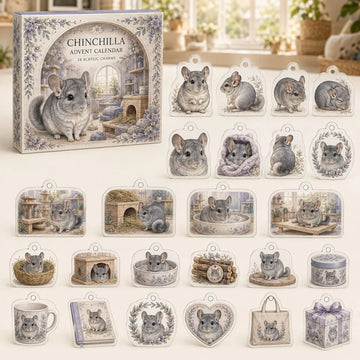 Chinchilla Advent Calendar 2026 - 24-Day Countdown, Acrylic Charms