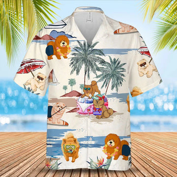 Chow Chow Summer Beach Hawaiian Shirt, Lasfour Aloha Beach Shirt For Dog Lover HO4907