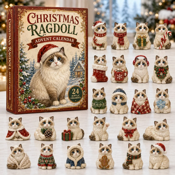 Chrismast Ragdoll Advent Calendar 2026 - 24-Day Countdown, Acrylic Charms Every Day Bring New Suprises