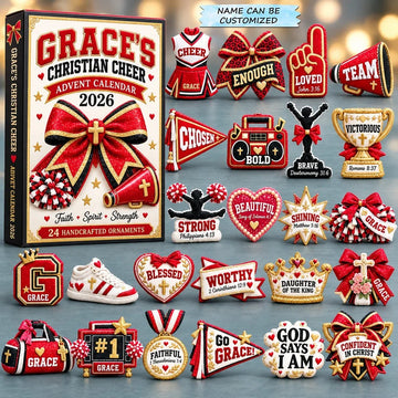 Christian Cheer Advent Calendar 2026 - 24-Day Countdown, Acrylic Charms