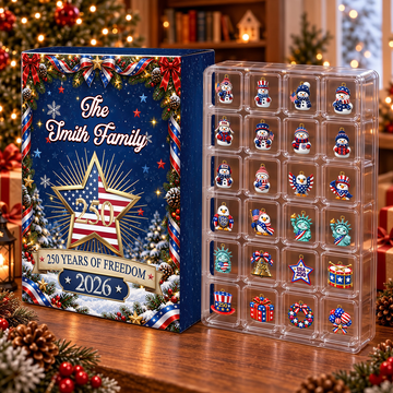 Christmas 250 Years Of Freedom Together Advent Calendar 2026 24 Day Spirits Countdown Acrylic Charms Blind Box Gift For Family