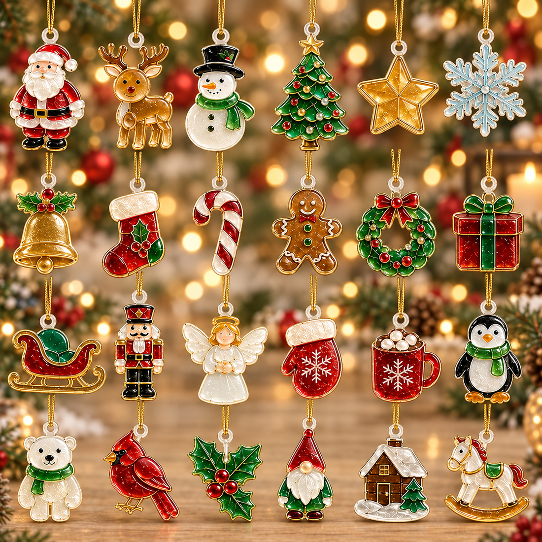 Christmas Advent Calendar 2026 24 Day Countdown With Festive Hanging Charms Holiday Ornament Gift Set