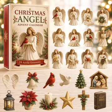 Christmas Angel Timeless Advent Calendar 2026 - 24-Day Countdown, Acrylic Charms Every Day Bring New Suprises