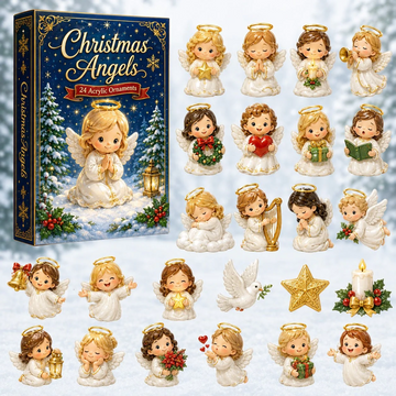 Christmas Angels Moments Advent Calendar 2026 - 24-Day Countdown, Acrylic Charms Every Day Bring New Suprises