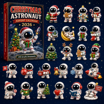 Christmas Astronaut Advent Calendar 2026 - 24-Day Countdown, Acrylic Charms Every Day Bring New Suprises