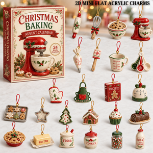 Christmas Baking Advent Calendar 2026 24 Day Festive Countdown Acrylic Charms Blind Box Gift For Baking Lovers