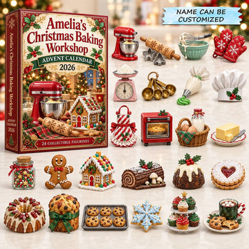 Christmas Baking Workshop advent calendar 2026 - 24-Day Countdown, Acrylic Charms