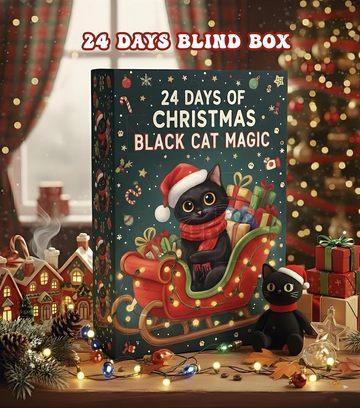 Christmas Black Cat Magic Advent Calendar 2025 24 Days Blind Box Cute Cat Christmas Gift Holiday Countdown For Cat Lovers