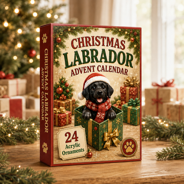 Christmas Black Labrador Advent Calendar 2026 24 Day Festive Countdown Acrylic Charms Blind Box Gift For Labrador Lovers