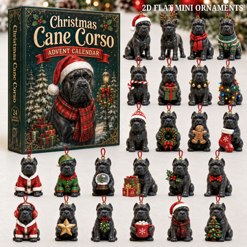 Christmas Cane Corso Advent Calendar 2026 24 Day Festive Countdown Acrylic Charms Blind Box Gift For Cane Corso Lovers